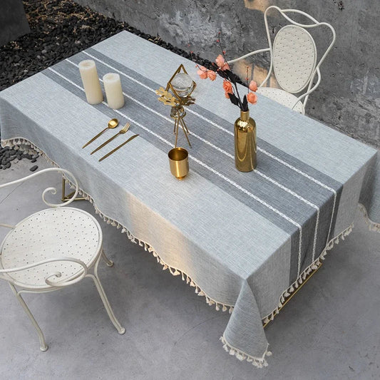 优雅亚麻桌布 - 防水 & 时尚美观,是活动的理想之选