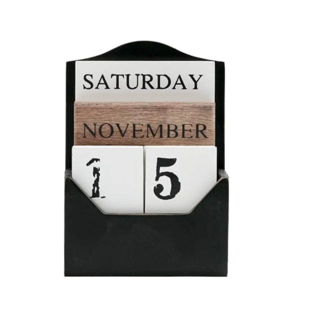 Reusable Wooden Perpetual Calendar — Aesthetic Charm for All