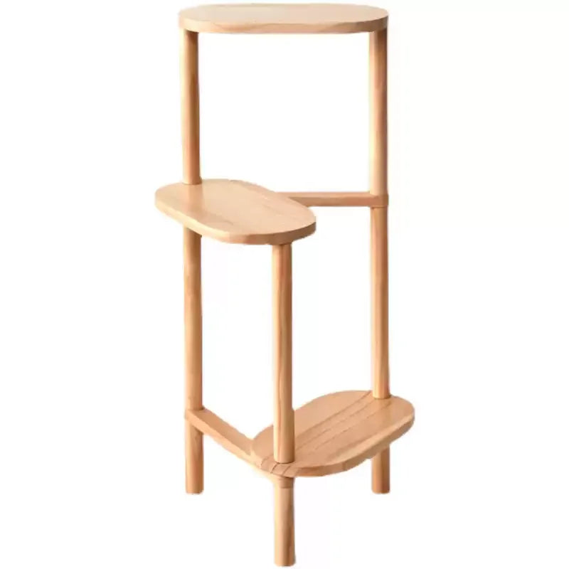 Solid Wood Plant Stand - Elegant 3-Tier Organizer for Greenery