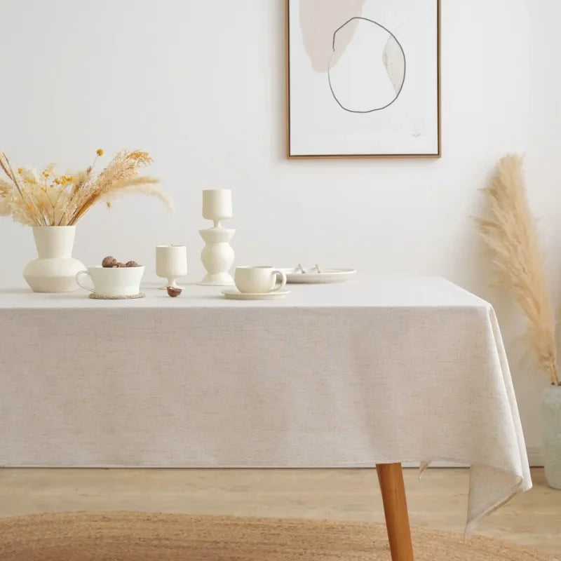 Elegant Cotton Linen Tablecloth - Perfect for Weddings & Parties