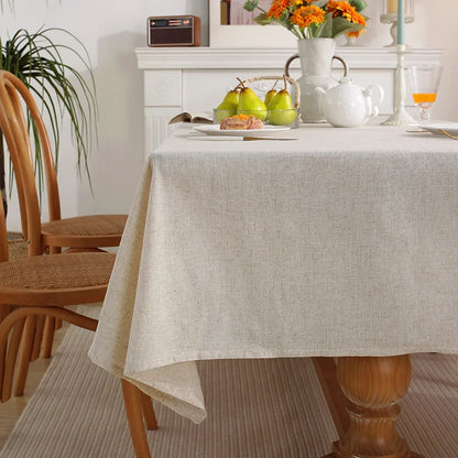 Elegant Linen Table Cloth – Soft Slubby Textured Style for Dining