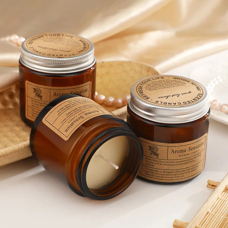 Smokeless Aromatic Soy Wax Candle - Elegant Home Décor Gift