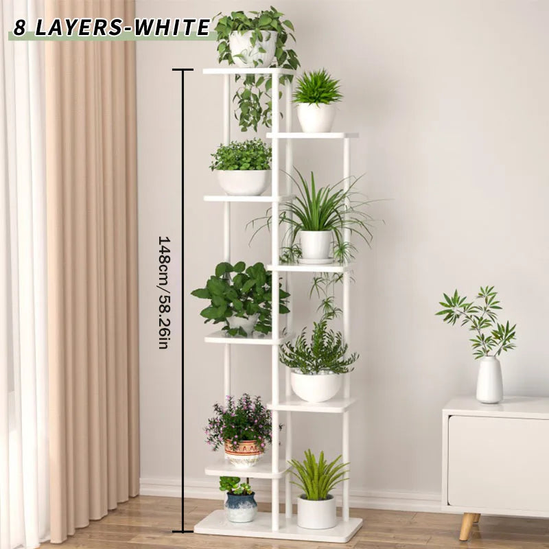 Wooden Plant Stand - Stylish 5/6/8 Tier Organizer for Garden Enthusiasts
