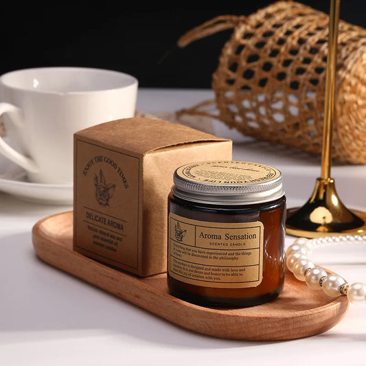 Smokeless Aromatic Soy Wax Candle - Elegant Home Décor Gift