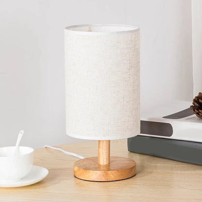 Eco-Friendly Wooden USB Table Lamp for Cozy Bedrooms