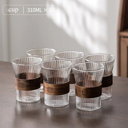 Elegant Heat-Resistant Glass Cup Set for Tea Lovers
