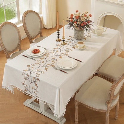 Battilo Waterproof Linen Cotton Tablecloth – Elevate Dining Style