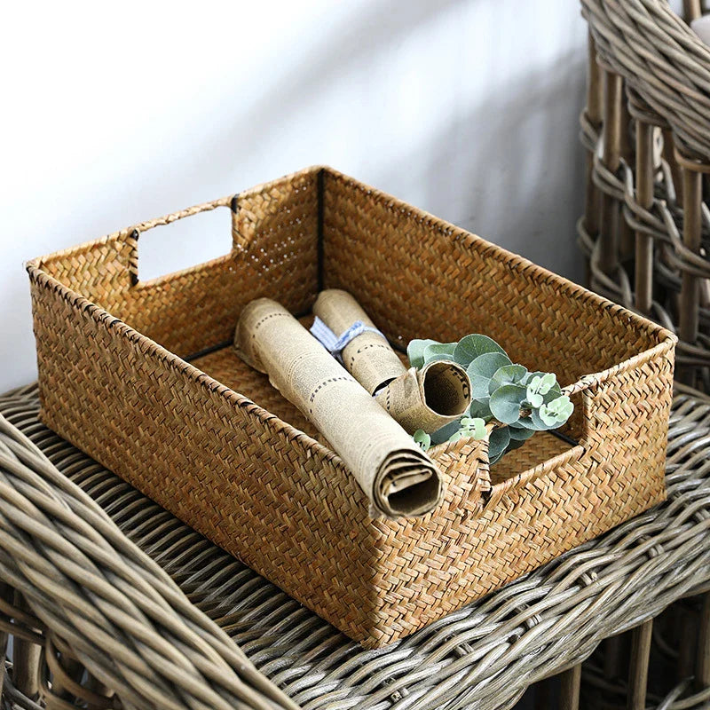 Eco-Friendly Seagrass Basket - Stylish Storage for Homes