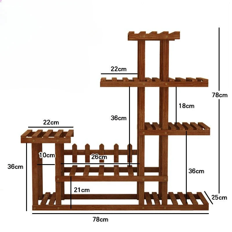 Multi-Layer Balcony Flower Rack - Space-Saving Chic for Plant Lovers