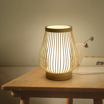 Eco-Friendly Bamboo Table Lamp - Warm Glow for Modern Spaces