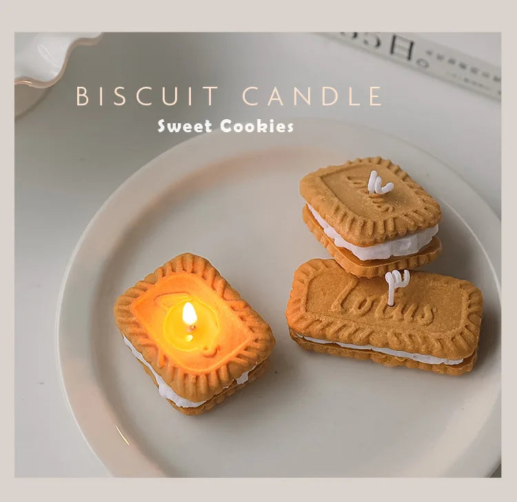 Handmade Biscuit Candle - Cozy Aromatherapy by [Brand Name]