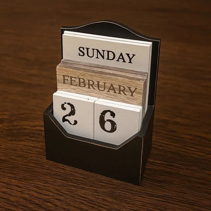 Reusable Wooden Perpetual Calendar — Aesthetic Charm for All