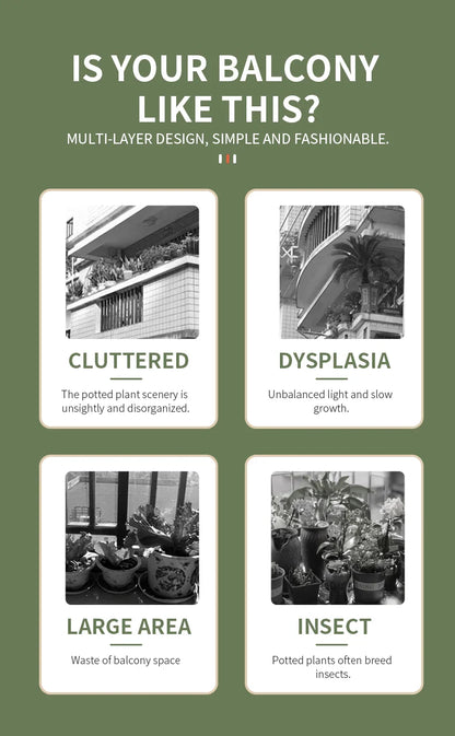 Wooden Plant Stand - Space-Saving Elegance for Flower Lovers