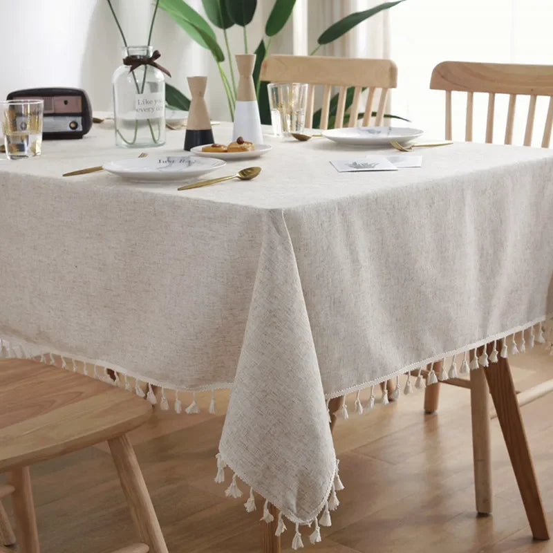 Elegant Cotton Linen Tablecloth - Perfect for Weddings & Parties