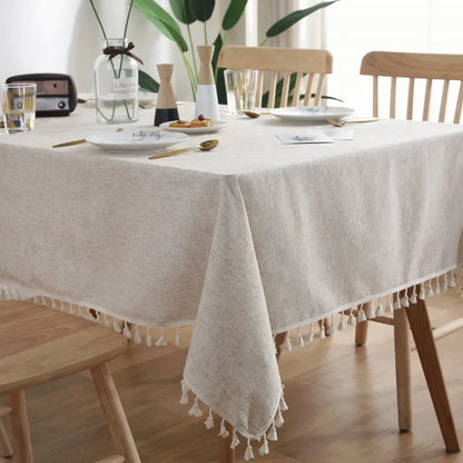 Elegant Cotton Linen Tablecloth - Perfect for Weddings & Parties