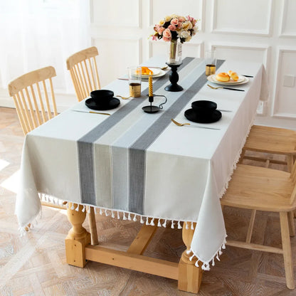 Battilo Waterproof Linen Cotton Tablecloth – Elevate Dining Style