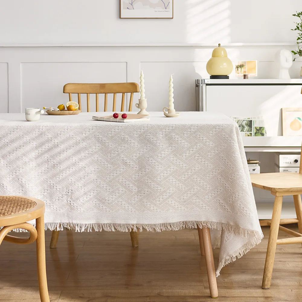 Luxury Tablecloth - Elegant French Cotton Linen for Home Decor
