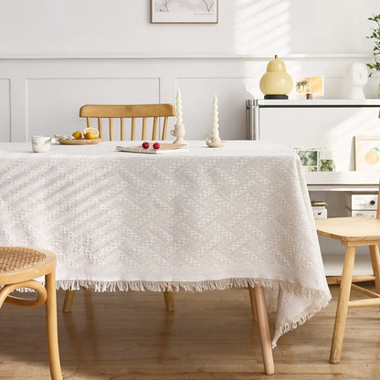 Luxury Tablecloth - Elegant French Cotton Linen for Home Decor