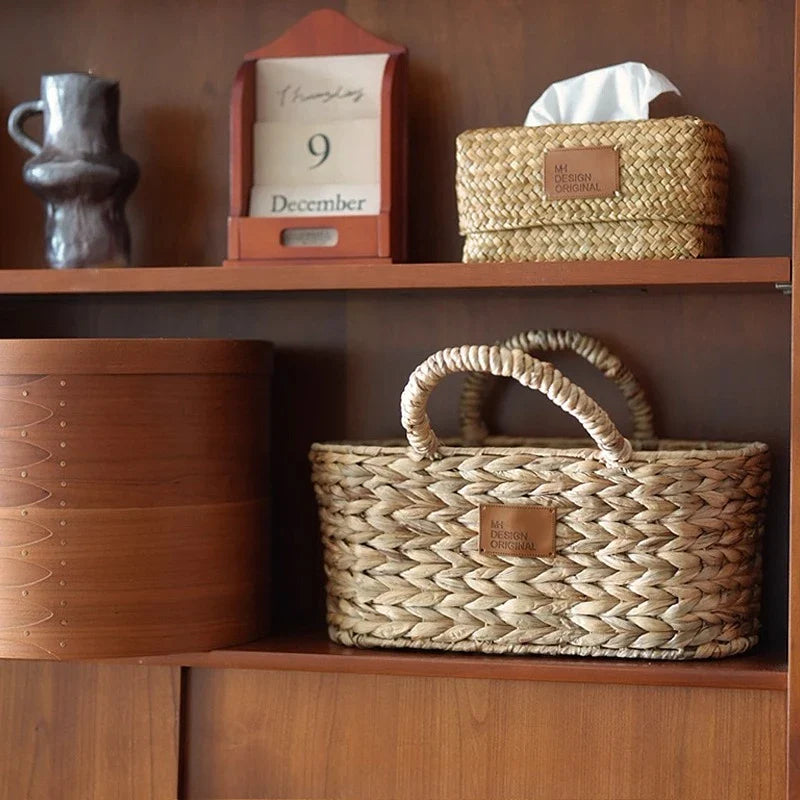Handwoven Seagrass Basket - Eco-Friendly Home Organizer