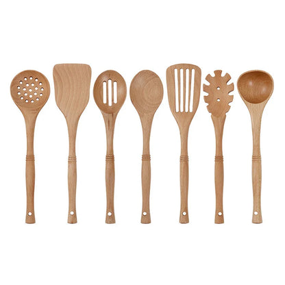 Eco-Friendly Wood Utensils Set for Natural Cooking Bliss