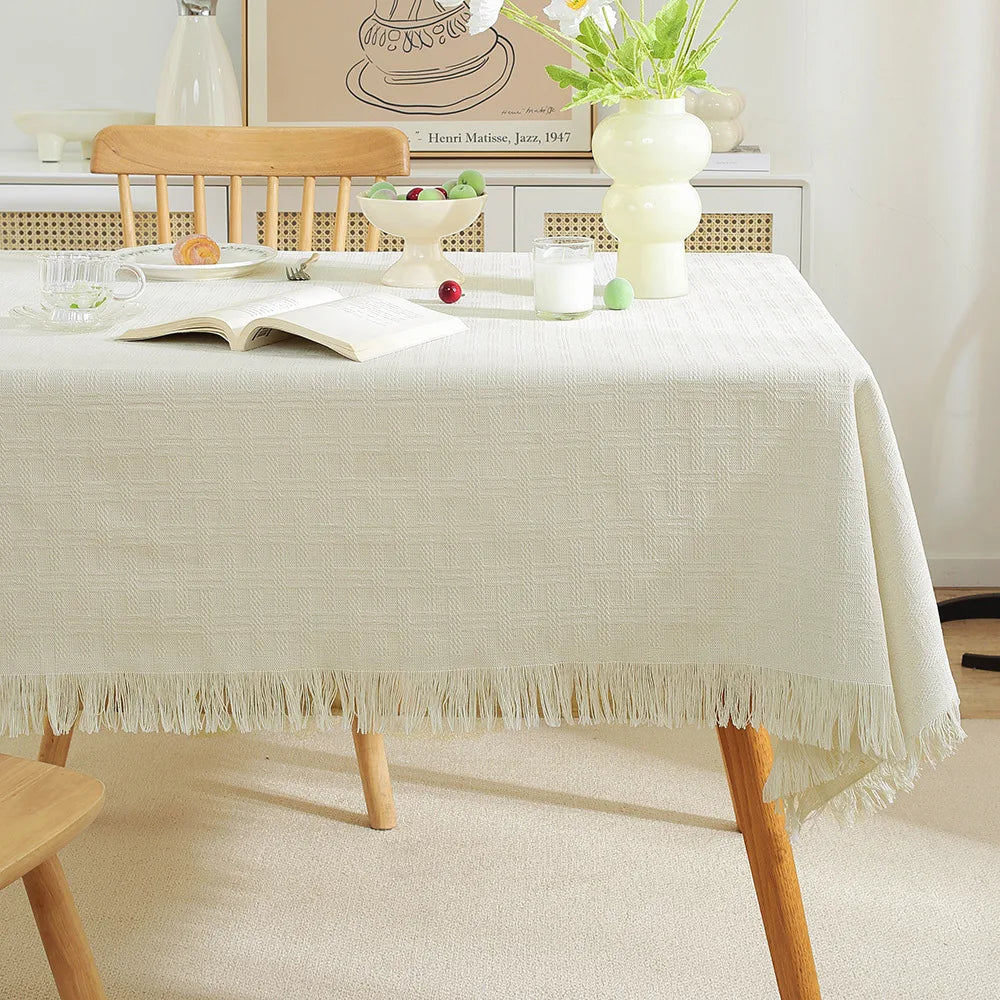 Luxury Tablecloth - Elegant French Cotton Linen for Home Decor