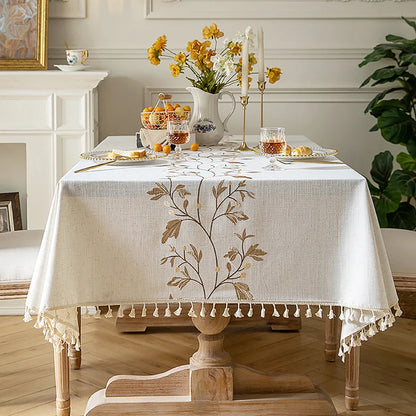Battilo Waterproof Linen Cotton Tablecloth – Elevate Dining Style