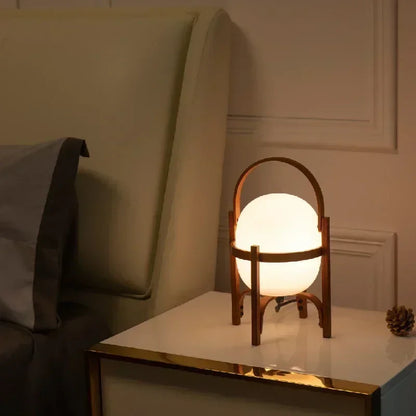 Lampadaire moderne en bambou – Éclairage LED chic pour la maison