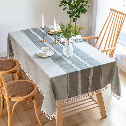 Battilo Waterproof Linen Cotton Tablecloth – Elevate Dining Style