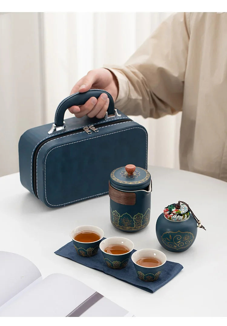 Portable Travel Tea Set - Enjoy Tea Anywhere - Perfect for Campers