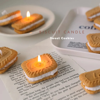 Handmade Biscuit Candle - Cozy Aromatherapy by [Brand Name]