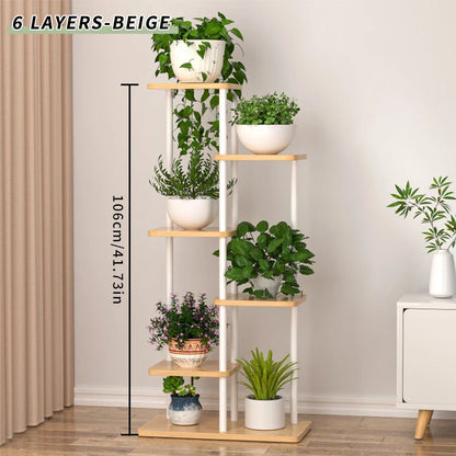 Wooden Plant Stand - Stylish 5/6/8 Tier Organizer for Garden Enthusiasts