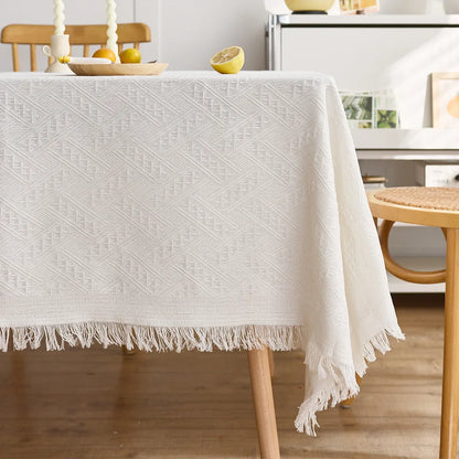 Luxury Tablecloth - Elegant French Cotton Linen for Home Decor