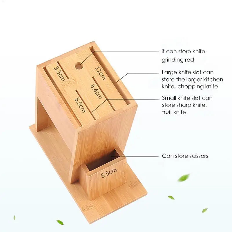 Bamboo Knife Block – Stylish Storage for Home Chefs