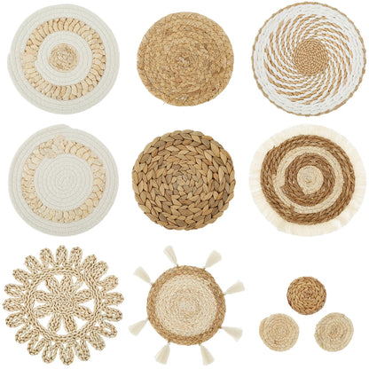 Ensemble de paniers muraux tissés à la main – Charme rustique pour les amateurs de décoration