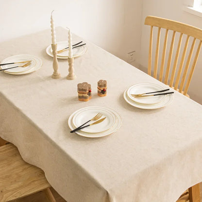 Elegant Cotton Linen Tablecloth - Perfect for Weddings & Parties
