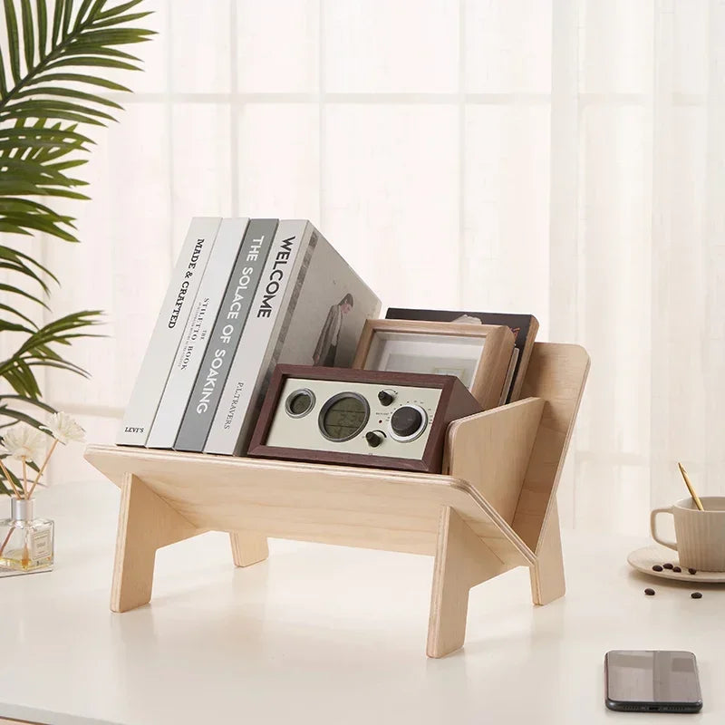 불규칙한 나무 어린이 책장 - 재미있는 정리함 - [브랜드 이름]