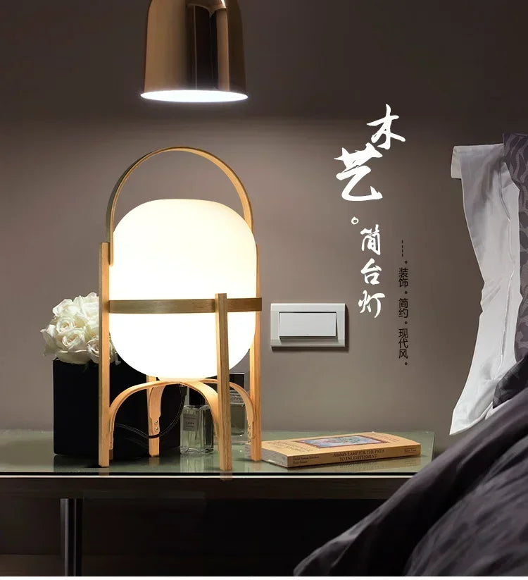 Lampadaire moderne en bambou – Éclairage LED chic pour la maison