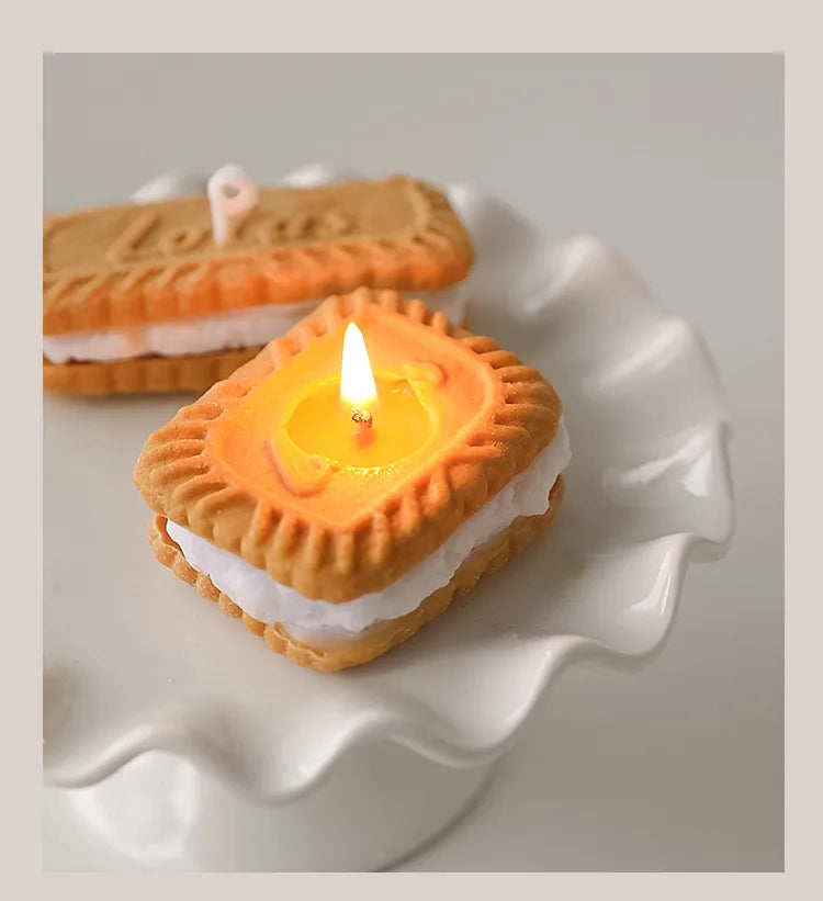 Handmade Biscuit Candle - Cozy Aromatherapy by [Brand Name]