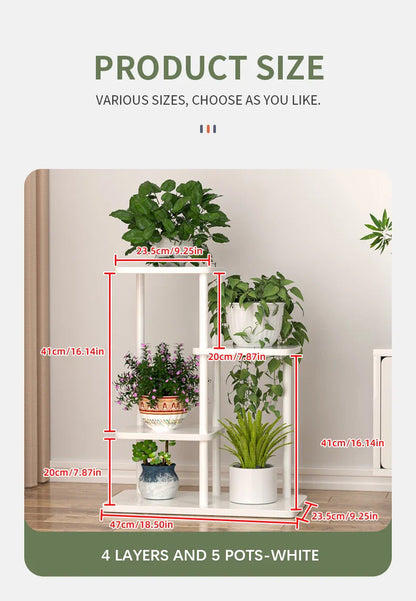Wooden Plant Stand - Stylish 5/6/8 Tier Organizer for Garden Enthusiasts