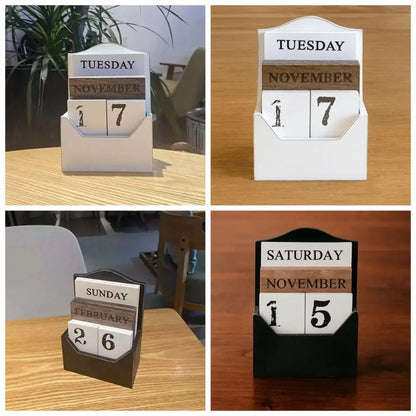 Reusable Wooden Perpetual Calendar — Aesthetic Charm for All