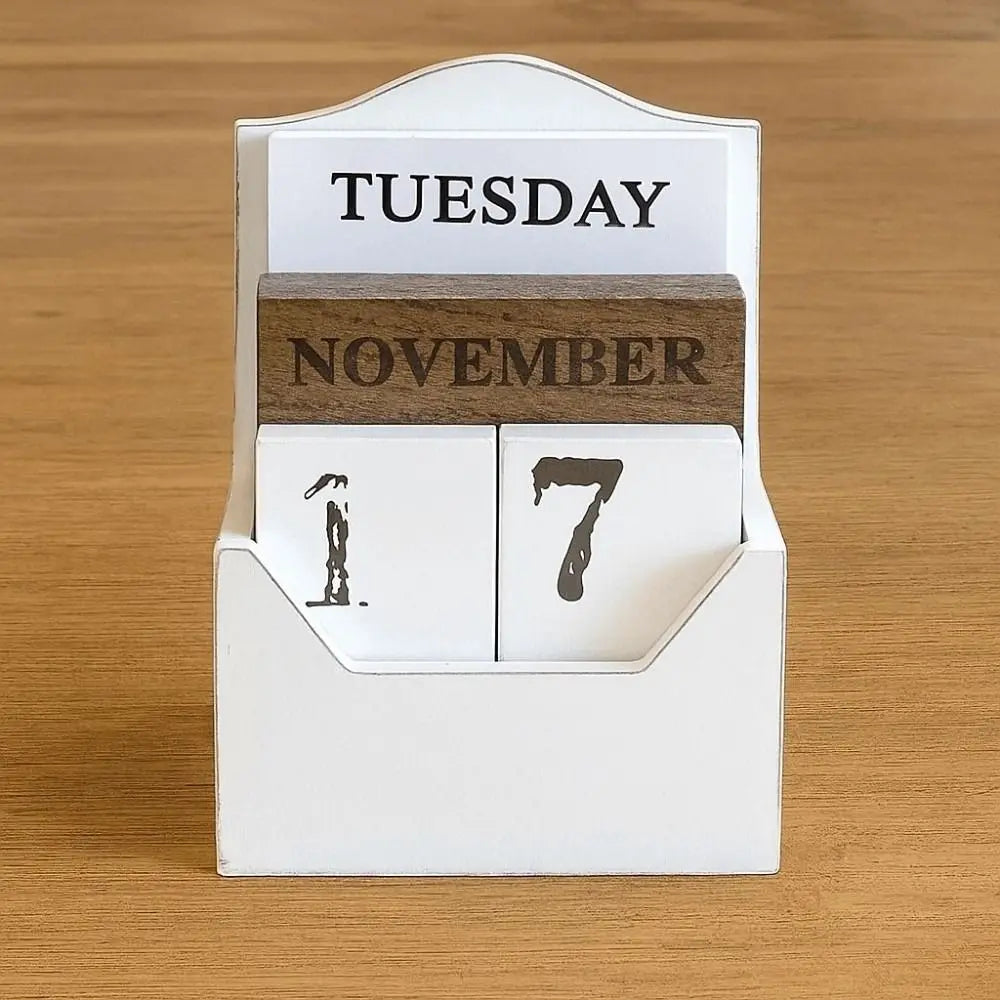 Reusable Wooden Perpetual Calendar — Aesthetic Charm for All