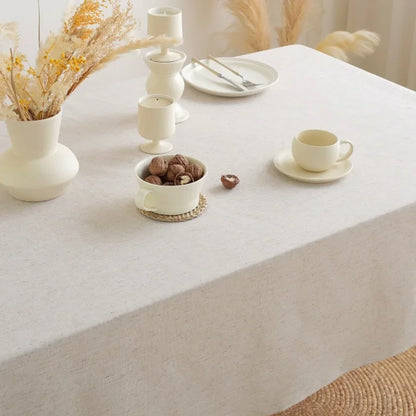 Elegant Cotton Linen Tablecloth - Perfect for Weddings & Parties