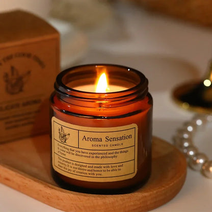 Smokeless Aromatic Soy Wax Candle - Elegant Home Décor Gift