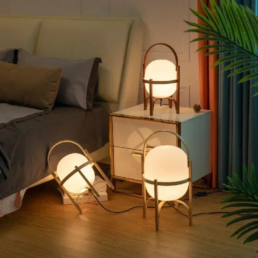 Modern Bamboo Floor Lamp – Chic LED Lighting for Home