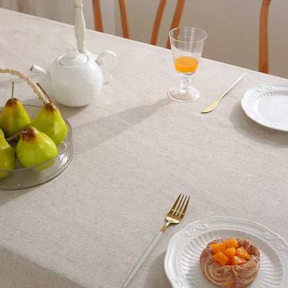 Elegant Linen Table Cloth – Soft Slubby Textured Style for Dining
