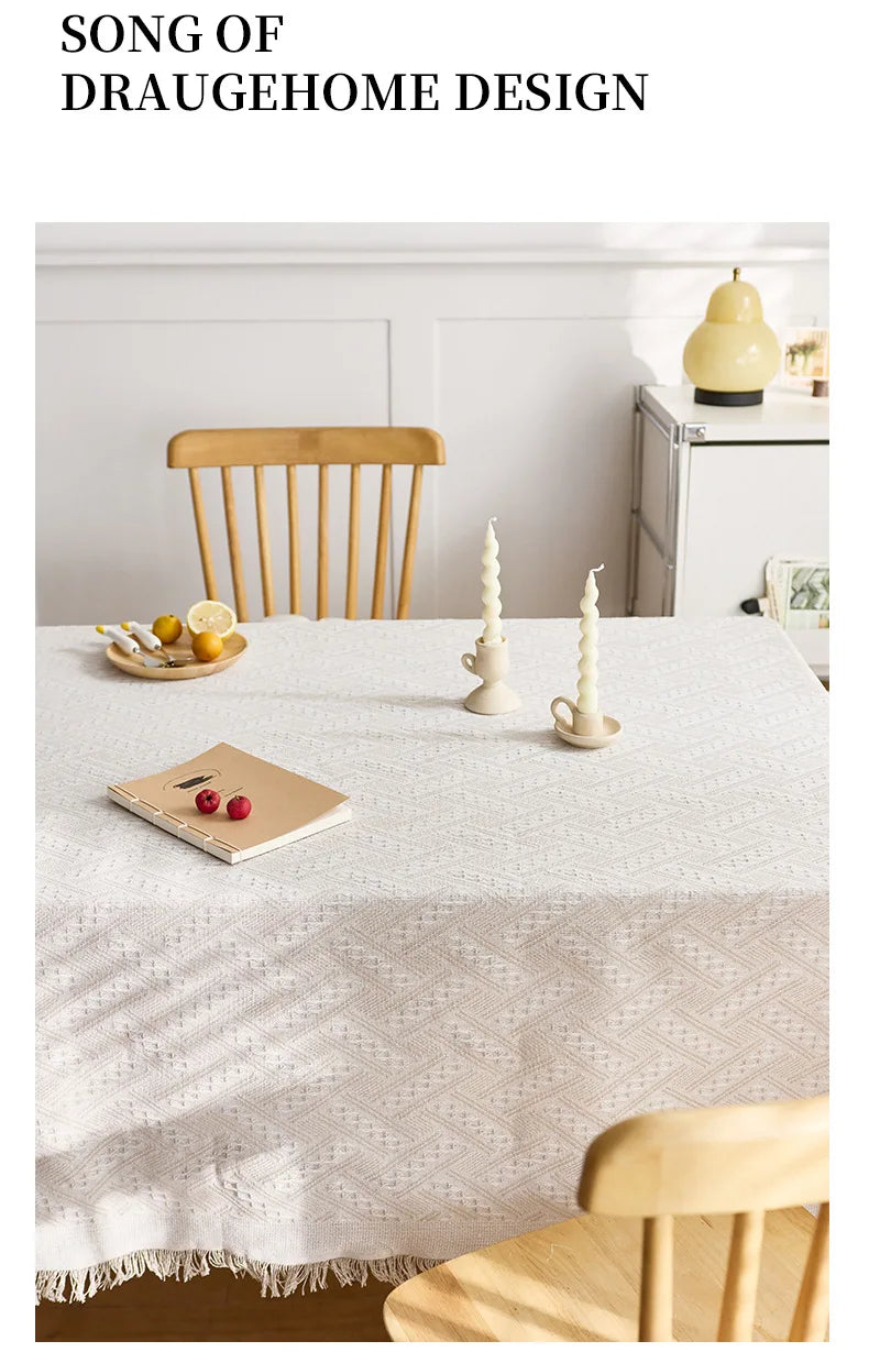 Luxury Tablecloth - Elegant French Cotton Linen for Home Decor