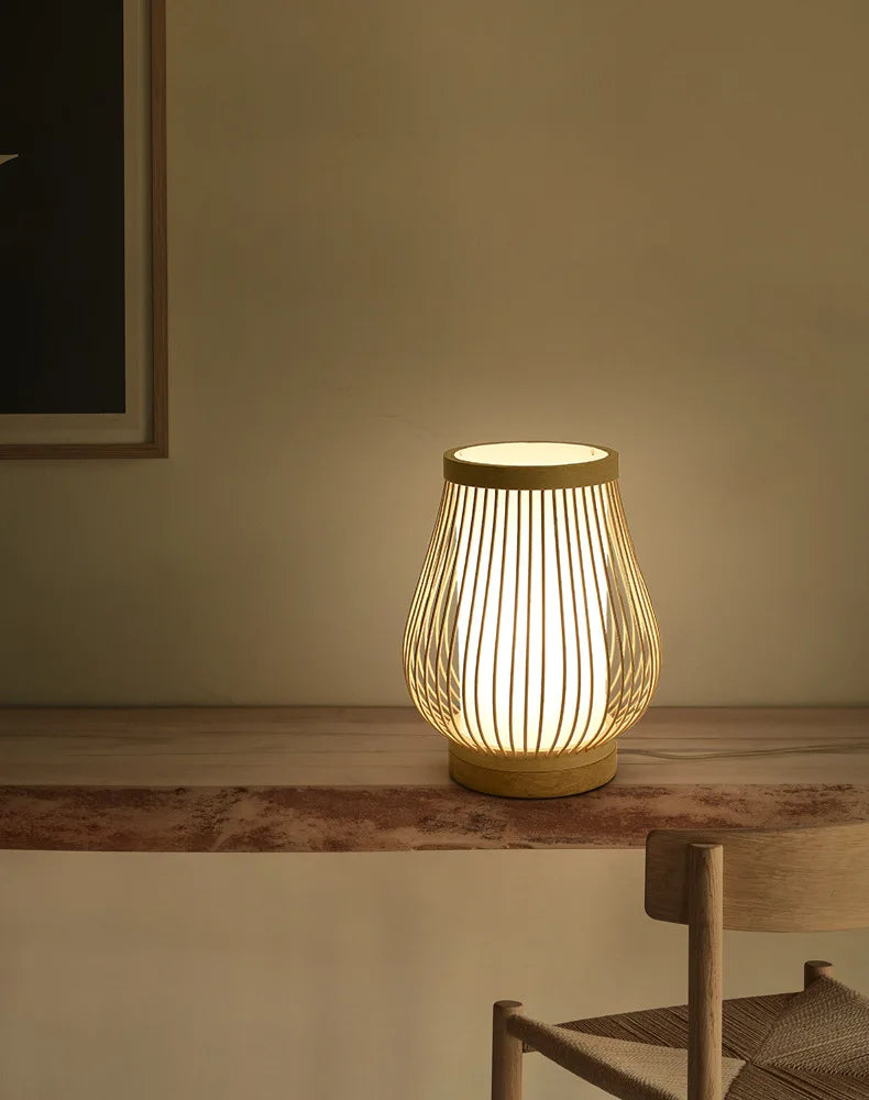 Eco-Friendly Bamboo Table Lamp - Warm Glow for Modern Spaces
