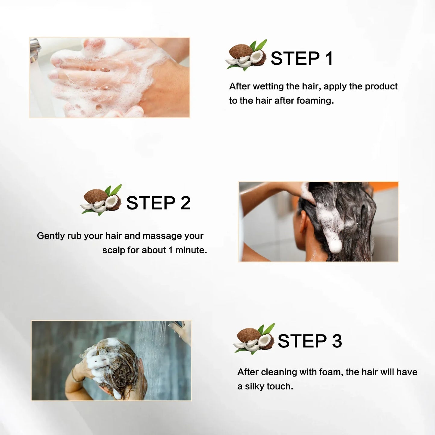 유기농 코코넛 오일 샴푸 바 - Nourish & 머리카락 강화