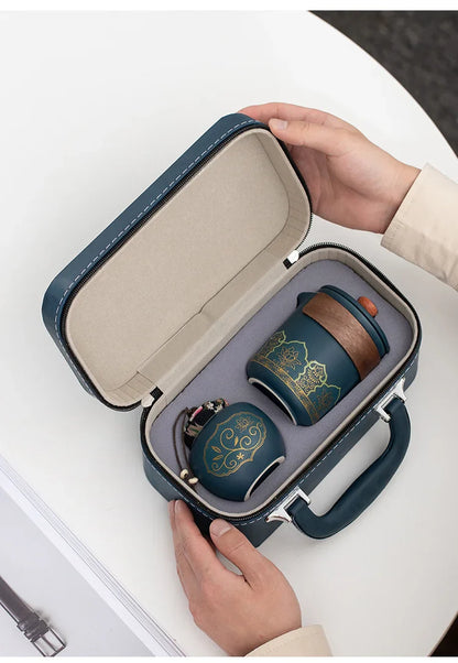 Portable Travel Tea Set - Enjoy Tea Anywhere - Perfect for Campers