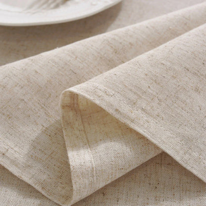 Elegant Linen Table Cloth – Soft Slubby Textured Style for Dining